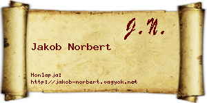 Jakob Norbert névjegykártya